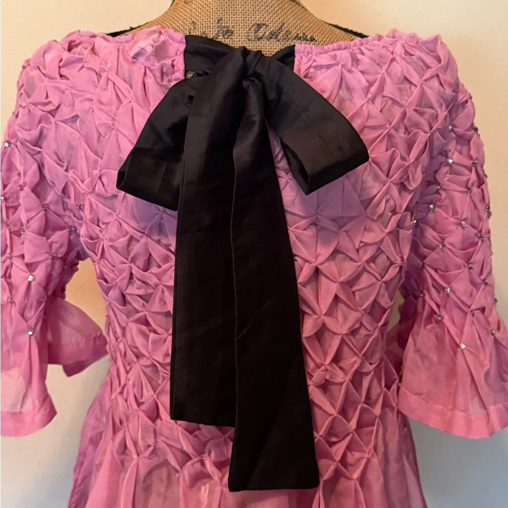 Maeve Pink Flutter Sleeve Smocked Blouse - Picture 3 of 6